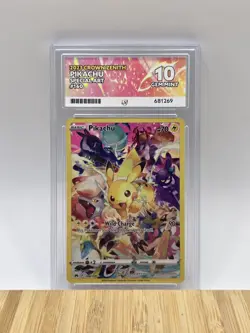 Pikachu 160/159 Pokemon Card Crown Zenith Graded Ace 10 Holo Perfect Subgrades! - Image 1