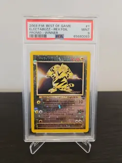 Pokemon Electabuzz Promo Reverse Holo Card #1 Best of Game Winner, WOTC PSA 9 - Image 1