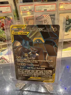 Pokemon Card Lucario & Melmetal GX 203/214 Full Art Unbroken Bonds Tag Team NM - Image 1