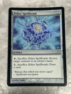 MTG Aether Spellbomb Magic the Gathering Mirrodin Foil - Image 1