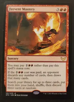 MTG 101/275 FERVENT MASTERY Rare Strixhaven unplayed card⚔NM/MT - Image 1