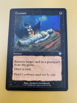 Magic The Gathering lot, x4 Zombie Cards: Rank and File, Gravedigger, Cremate. - Image 2