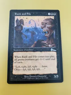 Magic The Gathering lot, x4 Zombie Cards: Rank and File, Gravedigger, Cremate. - Image 4