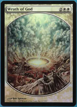 mtg magic wrath of god FOIL textless extended full art ENGLISH MPR player reward - Image 1