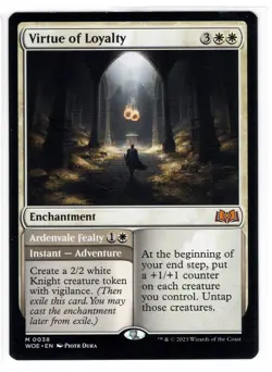 MTG Virtue of Loyalty, Wilds of Eldraine Mythic Enchantment (WOE) Magic NM - Image 5