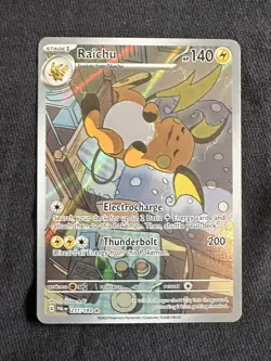 Pokemon TCG Raichu Card Paldea Evolved Illustration Rare Card 211/193 - Image 1