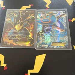 Pokemon Lucario EX & Kyogre EX Full Art Holo XY Primal Clash Lot of 2 - English - Image 1
