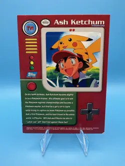topps Pokemon TV Animation Edition Series 1 Rainbow Foil TV1 Ash Ketchum - Image 2