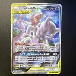 Pokemon Mewtwo & Mew GX TAG TEAM GX Promo Holo SM191 270 HP - Image 1