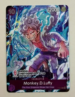 ONE PIECE CARD GAME MONKEY.D.LUFFY P-041 BANDAI CARD GAMES FEST 23-24 ENGLISH - Image 1