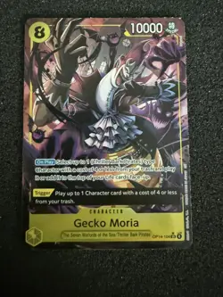 One Piece The Azure Sea’s Seven Gecko Moria OP14-104 SR Alt Art English - Image 1