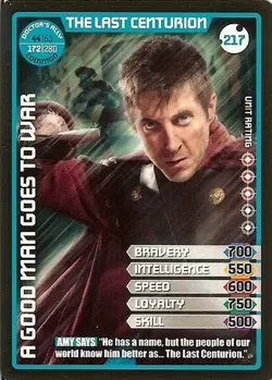 DR WHO MONSTER INVASION SET 2 EXTREME CARD: 217 THE LAST CENTURION - Image 1