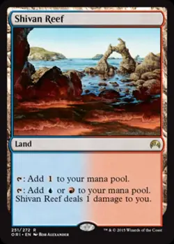 Shivan Reef -Foil Light Play MTG Magic Origins - Image 1