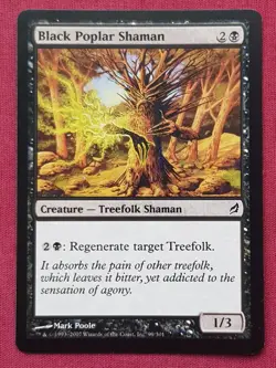 Magic The Gathering LORWYN BLACK POPLAR SHAMAN black card MTG - Image 1