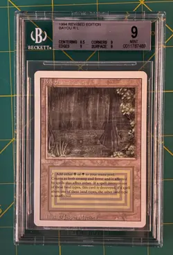 Revised Edition Dual Land BAYOU BGS 9 MINT Magic The Gathering MTG - Image 1