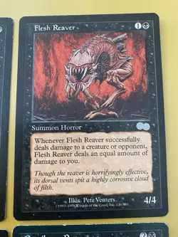 Magic The Gathering lot, x4 Black Creature Cards: Phyrexian Denouncer, Flesh Re. - Image 2
