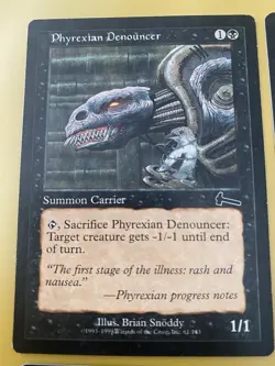 Magic The Gathering lot, x4 Black Creature Cards: Phyrexian Denouncer, Flesh Re. - Image 4