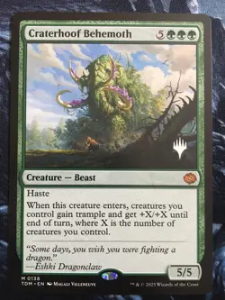 MTG Craterhoof Behemoth Promo Pack: Tarkir: Dragonstorm, Stamped, Non-foil, NM - Image 1