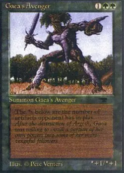 1x Gaea's Avenger Heavy Play, English Antiquities MTG Magic - Image 1