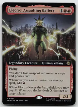 Electro, Assaulting Battery (Extended Art) R Foil Marvel's Spider-Man 260 NM - Image 1