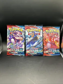 Pokemon (3) Sealed Packs Sword and Shield: Battle Styles Complete Art Set - Image 1