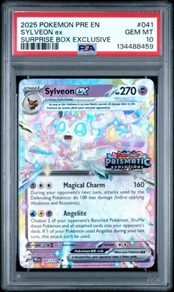 Pokemon TCG Sylveon Ex Prismatic Evolutions 041/131 Surprise Box Stamped PSA 10 - Image 1