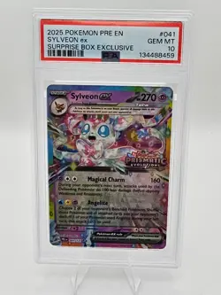 Pokemon TCG Sylveon Ex Prismatic Evolutions 041/131 Surprise Box Stamped PSA 10 - Image 3