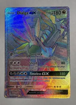 Pokemon Dialga GX Secret Rare Full Art Holo 164/156 Ultra Prism 180 HP - Image 1