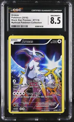 CGC 8.5 Arceus 2016 Black Star Promos XY116 Mythical Collection Pokemon Card - Image 1