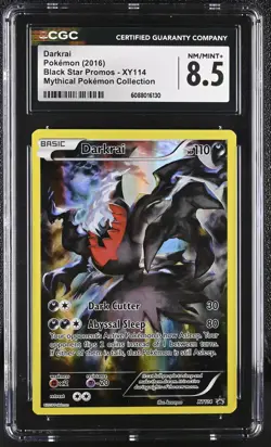 CGC 8.5 Darkrai 2016 Black Star Promos XY114 Mythical Collection Pokemon Card - Image 1