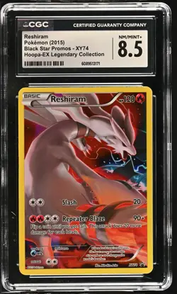 CGC 8.5 Reshiram 2015 Black Star Promos XY74 Pokemon Card - Image 1
