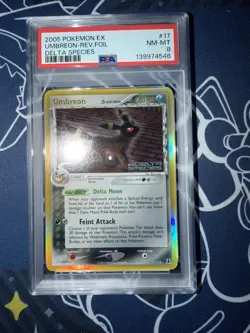 Pokemon TCG Umbreon (Delta) EX Delta Species 17/113 Holo Holo Rare PSA 8 - Image 3