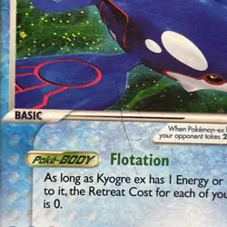 Kyogre ex 95/100 EX Crystal Guardians Ultra Rare Holo Pokemon - Image 2