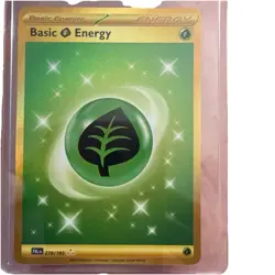 Pokemon Gold Grass Energy 278/193 Paldea Evolved Secret Rare NM - Image 1