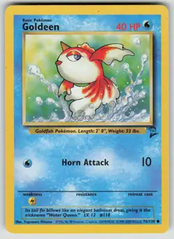 Pokemon Base Set 2 #076/130 Goldeen Lightly played - Image 1