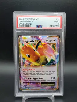 2016 Dragonite EX 72/108 Evolutions PSA 9 Pokemon TCG - Image 1