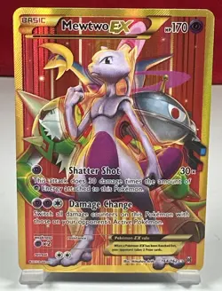 2015 Pokemon TCG Mewtwo EX Secret Full Art 164/162 Breakthrough Holo Excellent! - Image 1