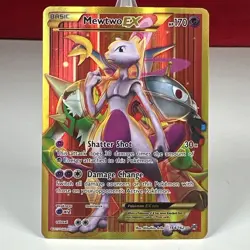 2015 Pokemon TCG Mewtwo EX Secret Full Art 164/162 Breakthrough Holo Excellent! - Image 5