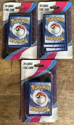 Pokemon TCG 20 Cards + 1 Foil Blister Packs Lot of 3 Brand New Factory Sealed - Image 2