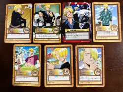 Sanji Hyper Battle 7 Card Lot Japanese vintage Carddass ONE PIECE Bandai - Image 1