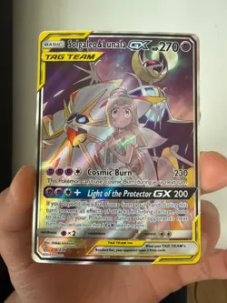 Solgaleo&Lunala GX Tag Team Near Mint Cosmic Eclipse Pokemon Set Card 216/236 - Image 1