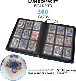 Wonderpool 9 Pocket Toploader Trading Card Binder - Holds 360 Toploaders with Ex - Image 4