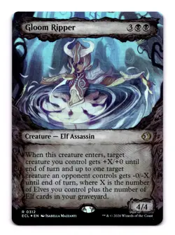 Gloom Ripper (Showcase) - 312 ECL: Lorwyn Eclipsed R Foil NM - Image 1