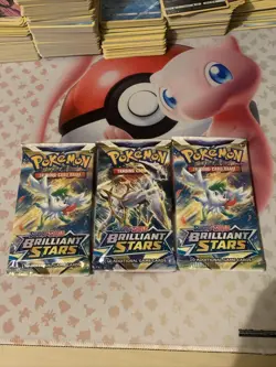 3 Pokemon TCG Sword And Shield Brilliant Stars New And Sealed Booster Packs 820650809965 - Image 1