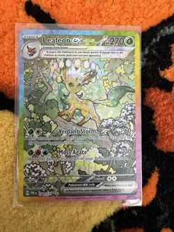 Pokemon TCG Prismatic Evolutions Leafeon EX 144/131 Special Illustration Rare - Image 1