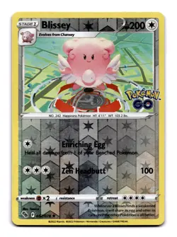 Blissey - 052/078 PGO: Pokemon GO Holo Rare Reverse Holo NM - Image 1