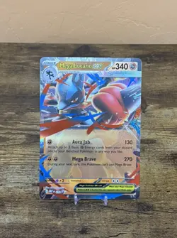 Pokemon Mega Lucario Ex 012 Black Star Promo + Oversized + Mini Figure No Packs - Image 2