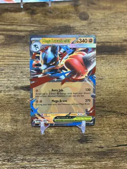 Pokemon Mega Lucario Ex 012 Black Star Promo + Oversized + Mini Figure No Packs - Image 4