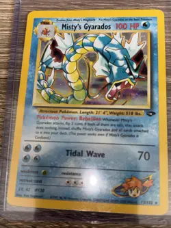 2000 Pokemon TCG GymChallenge Misty's Gyarados Holo Rare - Wizards Of The Coast - Image 2