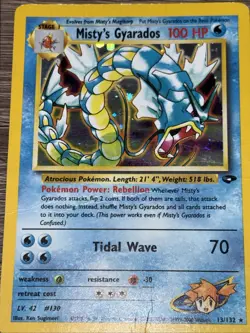 2000 Pokemon TCG GymChallenge Misty's Gyarados Holo Rare - Wizards Of The Coast - Image 3